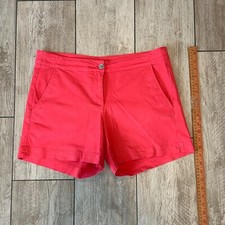 Womens Dark Pink NAUTICA Stretch Flat Front Shorts 10