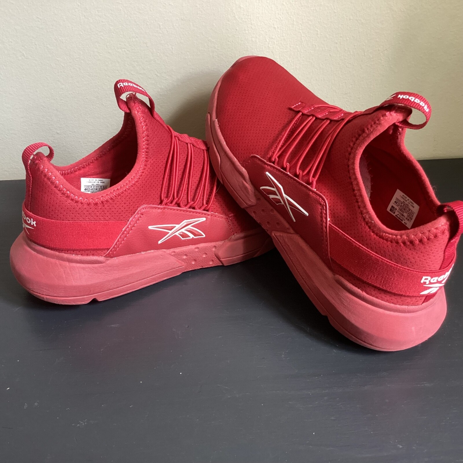 SAOLA Scarpe da ginnastica Reebok giovanili rosse slip on sneakers giovanili taglia 4