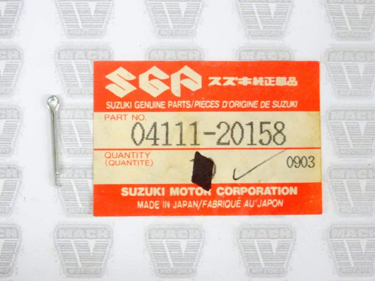 Suzuki NOS NEW 04111-20158 Cotter Pin 20x15 ALT DL DR GSF GSX GZ