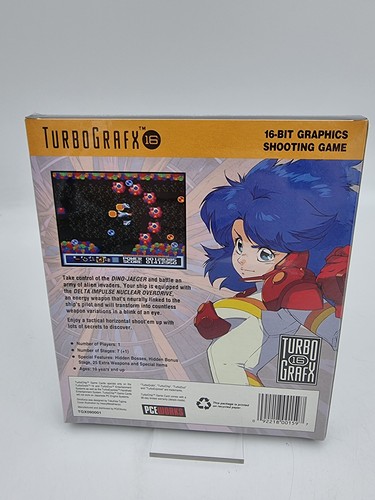 DINOFORCE TURBOGRAFX 16 PCE WORKS NUEVO/NEW - Photo 2 sur 6