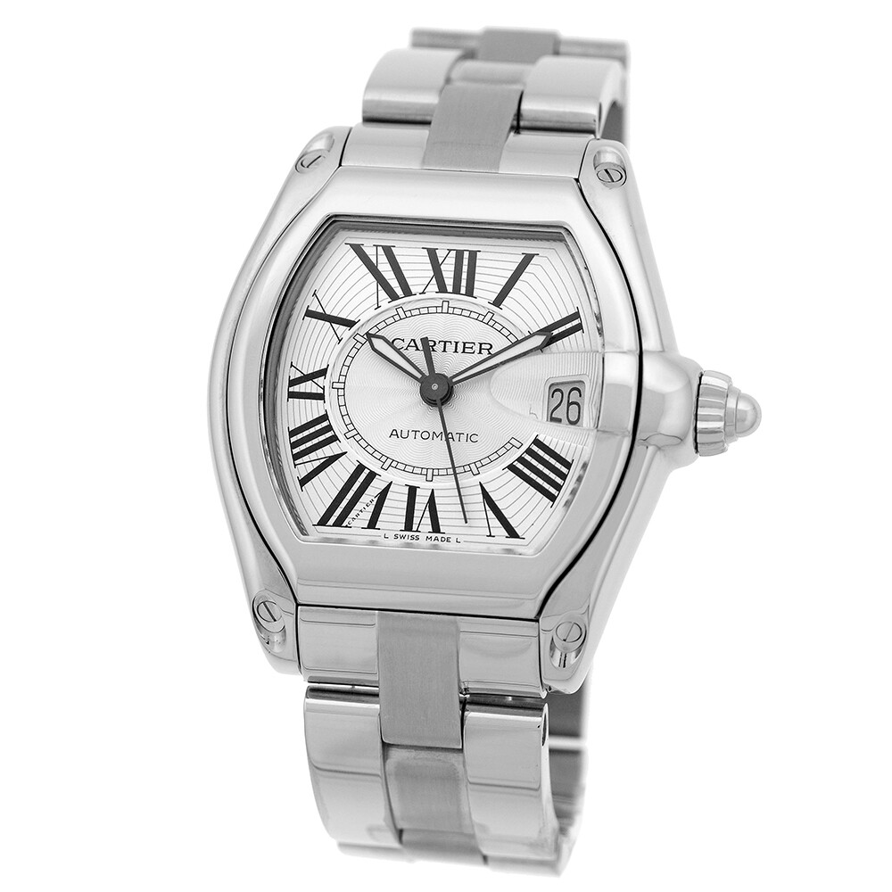 CARTIER Stainless Steel 37mm Roadster 2510 Box Warranty MINTY