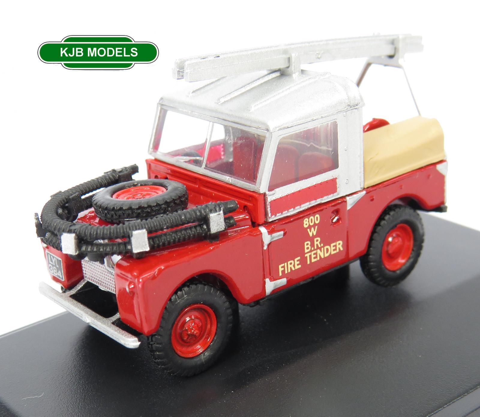 BNIB OO GAUGE OXFORD 1:76 76LAN188015 LAND ROVER 88"" FIRE TENDER BRITISH RAIL BR