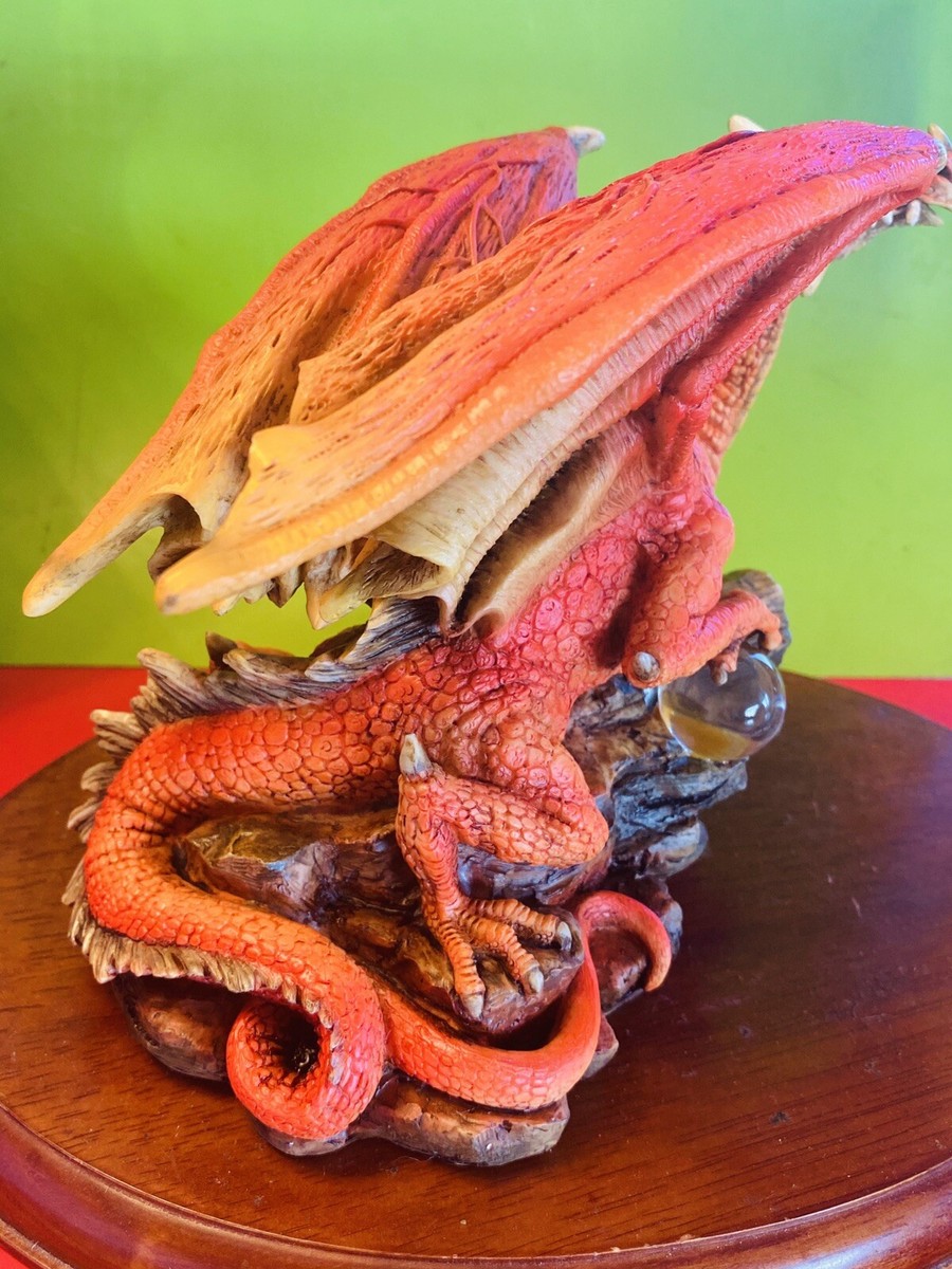 Myths And Legends Hand Painted Wizard And Dragon figurine By