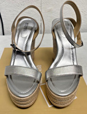 Michael Kors Women's Leighton Espadrille Wedge Sandal with Strap Sz 11