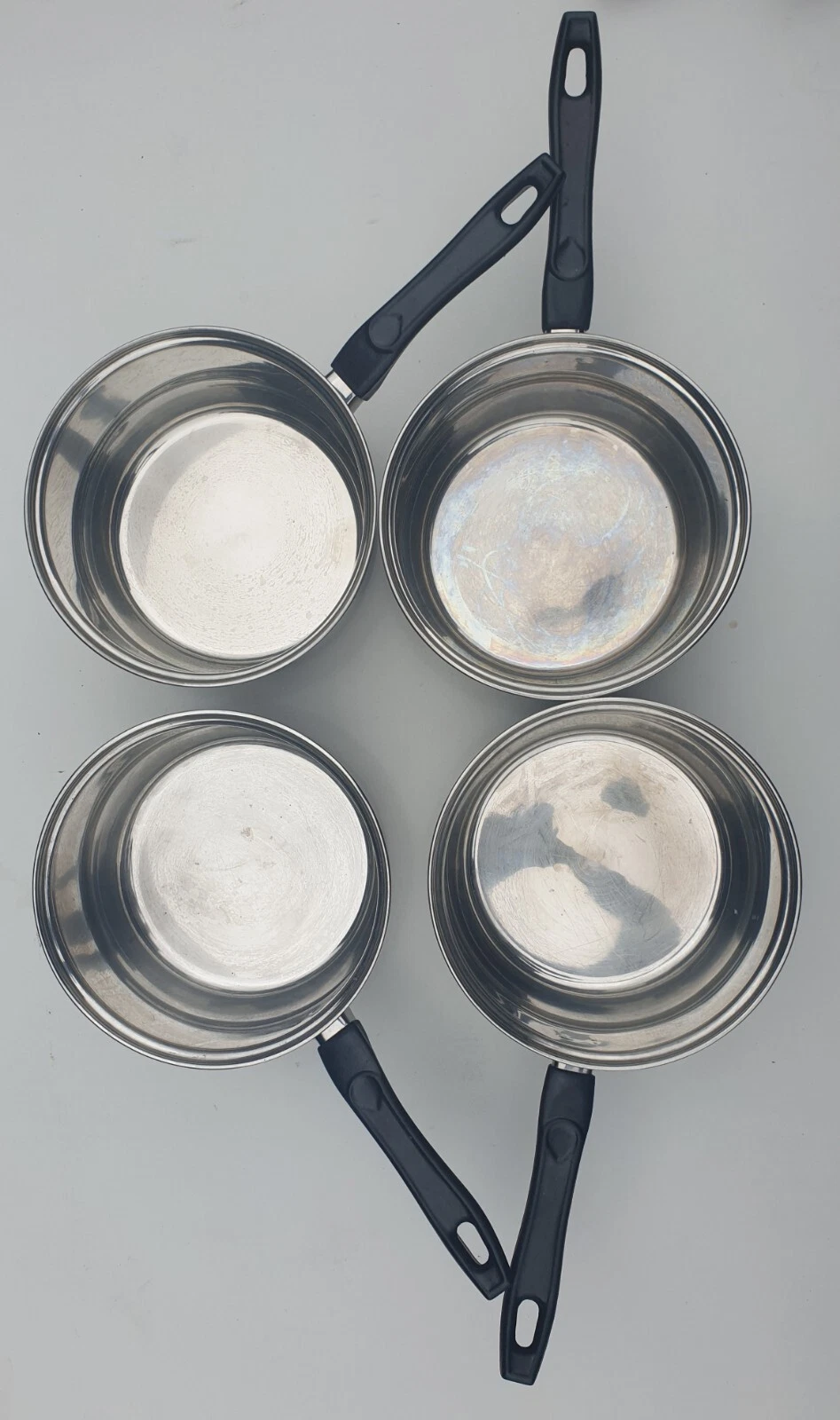 4 big sized Stainless Steel Pan Pot set