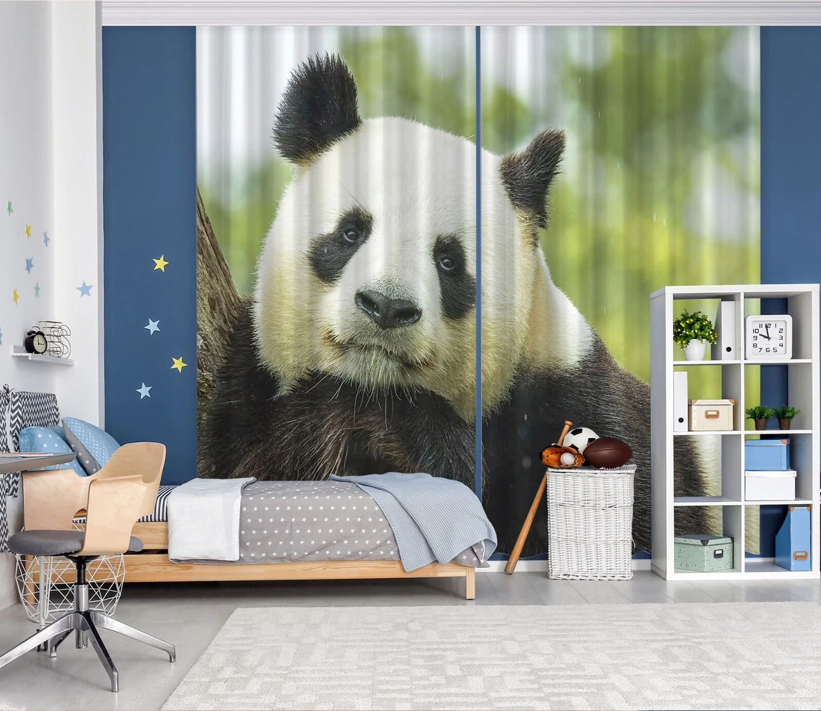 3D Smart Panda ZHUC442 Animal Photo Curtain Window Blockout Fabric Vera 2023
