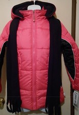 Rothschild Girls Detachable Hood Jacket Parka  Scarf Primrose Size L/14 NWT