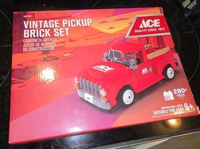  Ace Hardware Vtg Pickup Brick Set Nova Brix 9087209 Red Truck Blocks NEW SEALED