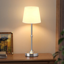Kakanuo Rechargeable Cordless Table Lamp Silver - 1 Pack 4000mAh Battery Operate
