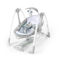 Ingenuity Convert Me 2-in-1 Portable Vibrating Baby Swing Nash, Infant, Gray