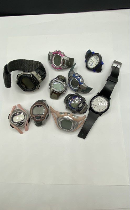 Timex Assorted Stainless Steel/Plastic Up to 38mm Watch, Case Only 10pcs. 194.8g
