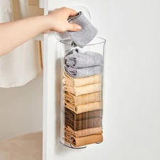 Plastic Bag Holder Wall-Mount Underwear Organizer Holder Hanging Space-Saving ~