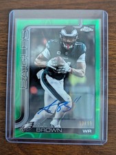 2025 Topps Chrome AJ Brown Auto #BA-AB Green Lava Refractor /99 COLOR MATCH