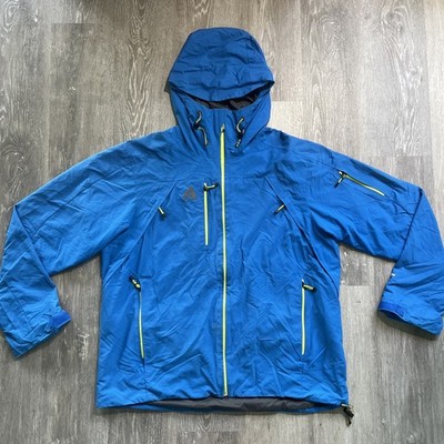 Eddie Bauer First Ascent Waterproof Ventable Hooded Full Zip Rain Jacket BLUE XL