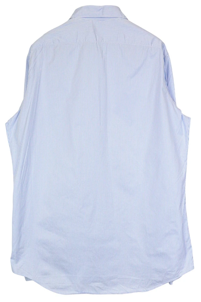 Suitsupply Chemise De Costume Pour Hommes ~2XL Bleu Rayé Slim Cutaway Bouton - Photo 2/4