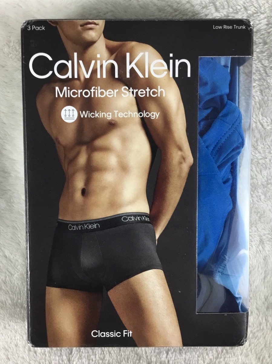 Calvin Klein Microfiber Stretch Classic Fit Low Rise Trunk 3 Pack