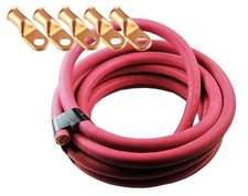 Ultra-Flex Car Battery/Welding Cable - 4/0 Gauge, Red - 10 Feet - and 5 Lugs