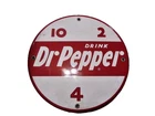 Dr Pepper Porcelain Sign Vintage Original 10 2 and 4 Disc Red White 10 Inch