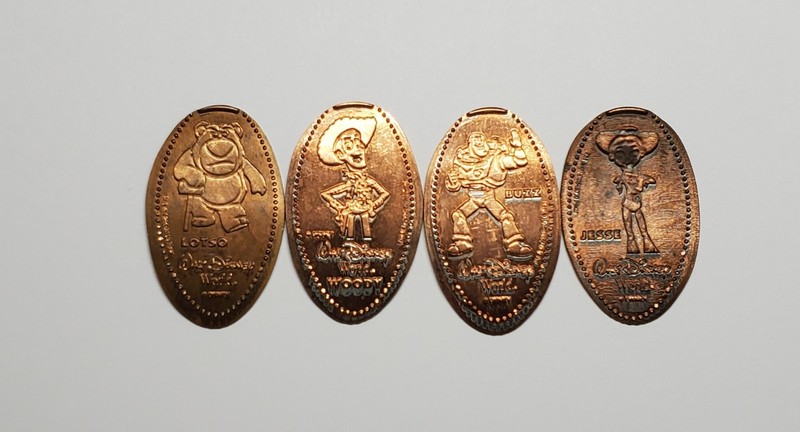 Elongated Penny Toy Story Buzz Woody Jessie Lotso Lot of 4