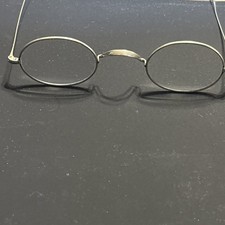 Antique Eyeglasses - Oval Wire Rim Glasses - Temples Vintage Steampunk