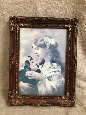 Vintage Edwardian-esq Fotorahmen Bildergalerie Wand Holzimitat Viktorianisch