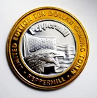 $10 Peppermill Reno NV Gaming Token .999 Silver Eagle Flag
