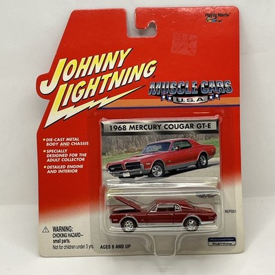 2001 Johnny Lightning Muscle Car Mercury Cougar GT-E Red!