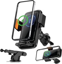 15W Wireless Car Charger Auto Rotating Car Phone Holder Compatible with LED