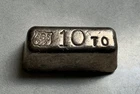 10 OZ VINTAGE POURED AMERICAN GOLD AND SILVER AGS .999 SILVER BAR SERIAL #02047