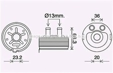 Motorölkühler wassergekühlt DN3443 AVA QUALITY COOLING für NISSAN ALMERA TINO