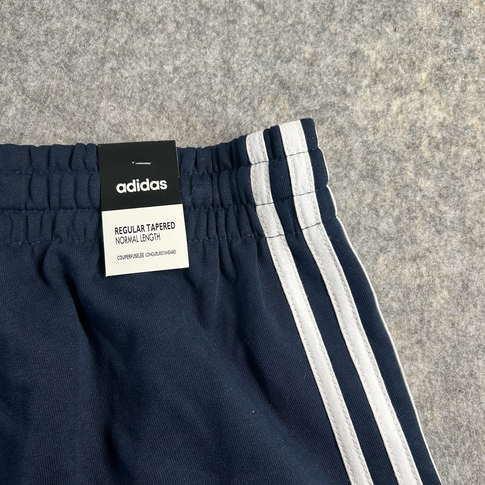 Adidas Sweatpants Mens 2XL Regular Fit Tapered Leg Pants Navy Blue Athletic thumbnail 8