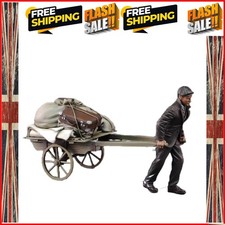 Civilian evacuees pulling carts World War II military history 1/35 resin mode...