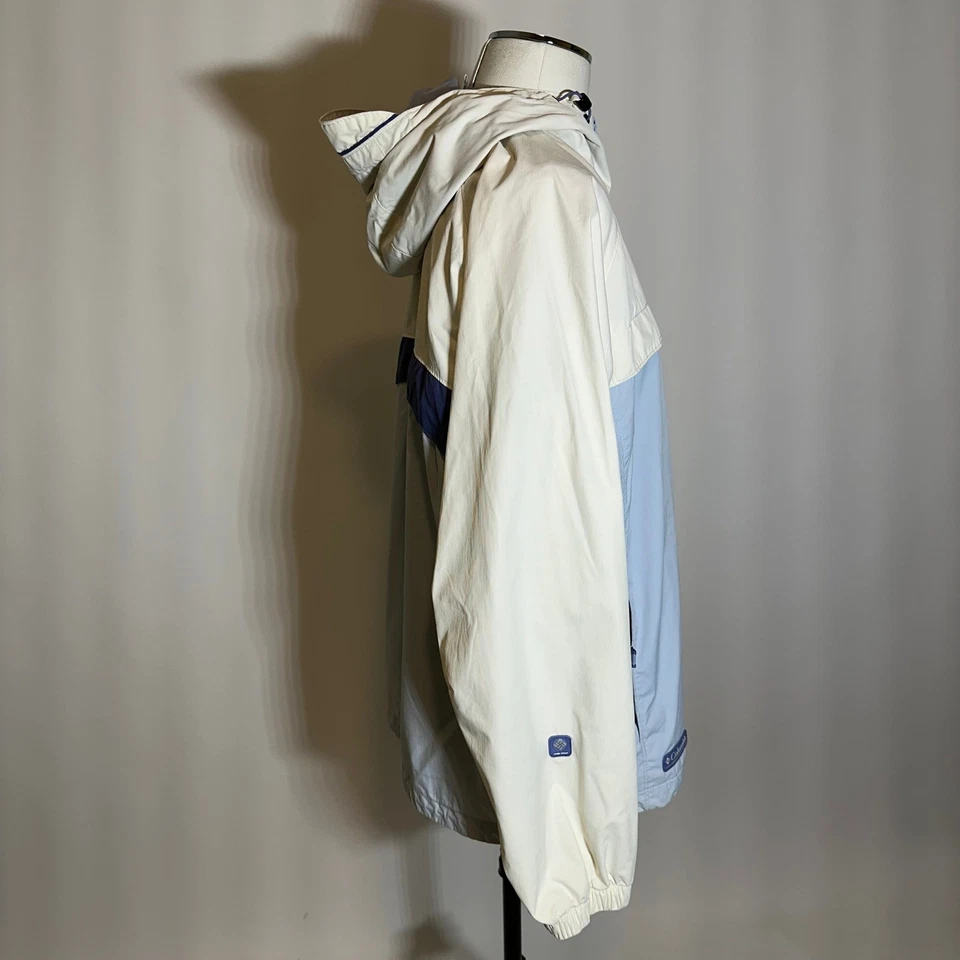 Columbia Womens Size Large Hooded Windbreaker Jacket Packable Lightweight Blue - Image 2 of 4