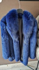   Traumhafte Fuchspelzjacke in Blau (Ungetrag...