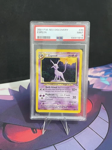 Pokémon TCG Espeon 20/75 Non Holo Rare Neo Discovery PSA 9 MINT