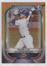 2021 Bowman Bowman Scouts Top 100 Orange Refractor 17/25 Gavin Lux #BTP-2 p7m