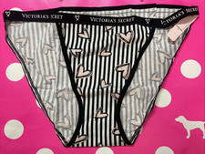 NEW 2019 Victoria's Secret Signature Cotton String Bikini Panties L Icon Heart