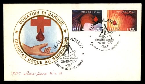Mayfairstamps Italy FDC 1977 Blood Combo Donate Blood First Day Cover aaw_54079