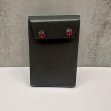 Enamel Lady Bug Earrings in 14kt Yellow Gold - Red  Black, 0.4g, Push Backs