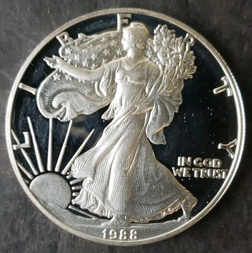 1988 S Proof $1 American Silver Eagle Dollar