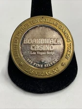 Boardwalk Casino .999 Fine Silver $10 Gaming Token Las Vegas