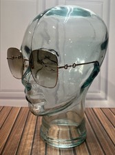 Gucci GG0879S 002 Gold Metal Square Sunglasses