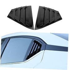 Rear Side Window Louvers Racing Style Triangular Window 20-22 Glossy Black
