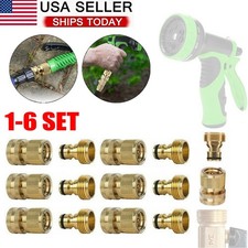 3/4" Garden Hose Quick Connect Water Hose Fit Brass Female Male Connector Set US