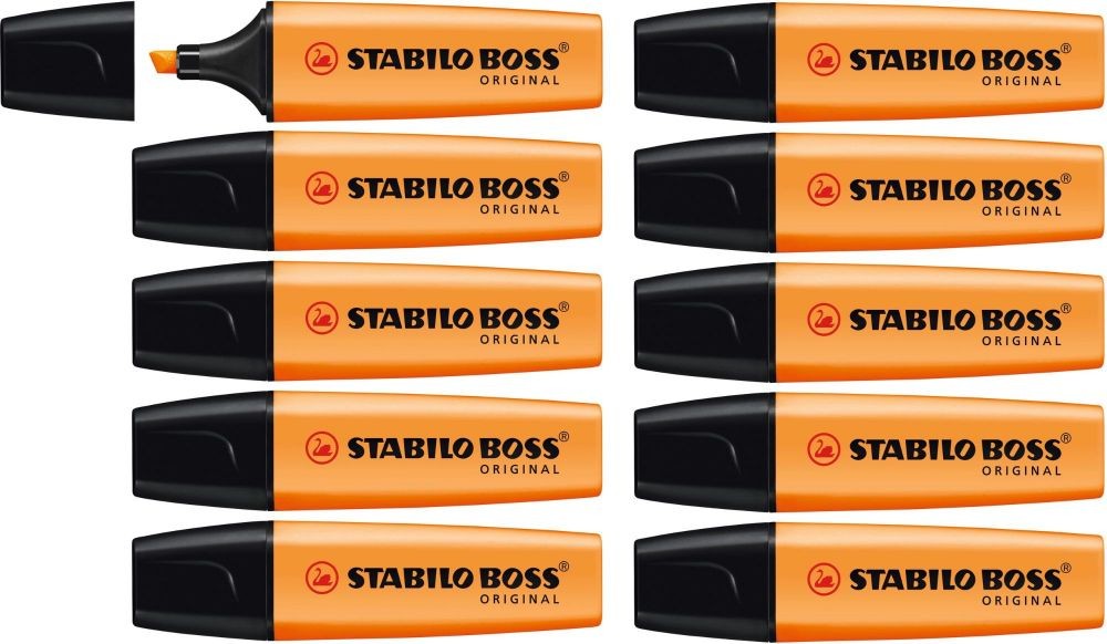 Stabilo BOSS ORIGINAL Highlighter Box of 10 Orange