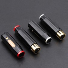 4pcs 3pin XLR Plug Pure Copper Gold Plated HiFi Audio Balanced Cable Connector