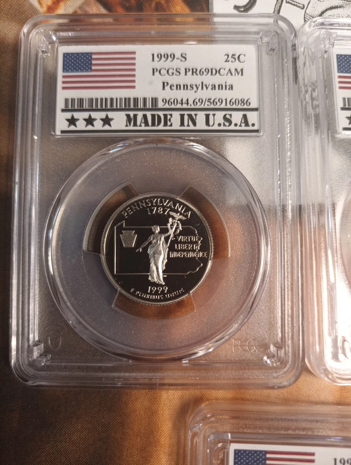 1999-S Proof State Quarters 5 Coin Set PCGS PR69 DCAM - Image 2 of 4