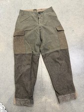 Swedish Military Wool Field Pants C48 3 Crown Green Heavy Army 40s-60's 32x32
