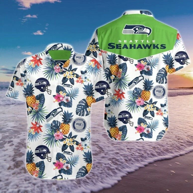 football Seattle Seahawks Tropical Paradise Hawaiian Shirt