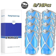 8/16Pcs Flying Insect Trap Refill Cartridges Indoor House Compatible With Zevo